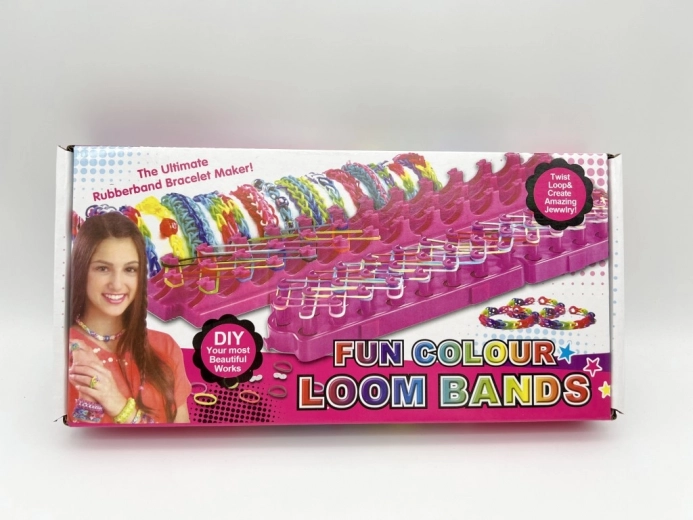 Kreatív karkötőkészítő készlet LOOM BANDS – 600 db