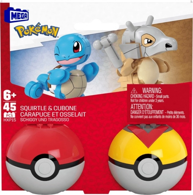 Mega Pokémon építőjáték Squirtle és Cubone