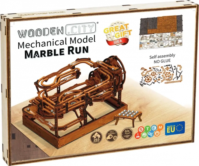 wooden city 3D fa puzzle Marbledráha