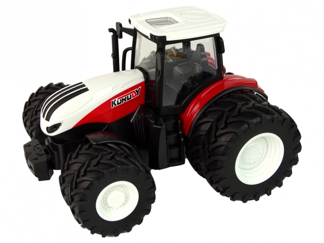 Távirányítós traktor utánfutóval piros zöld