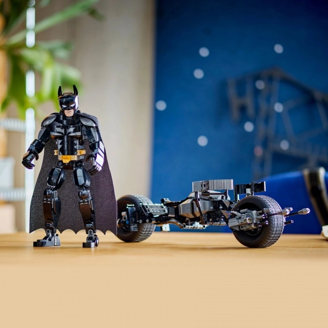 Batman és Bat-Pod motorkerékpár összerakható figura