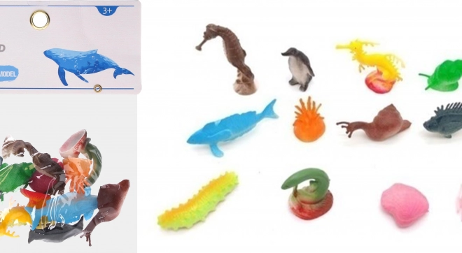 Tengeri világ figura készlet 12 db 7 cm