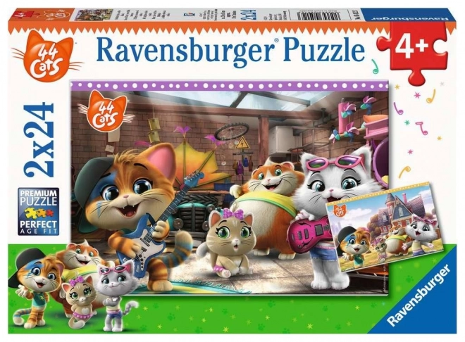 Ravensburger puzzle 44 cica 2x24 darab