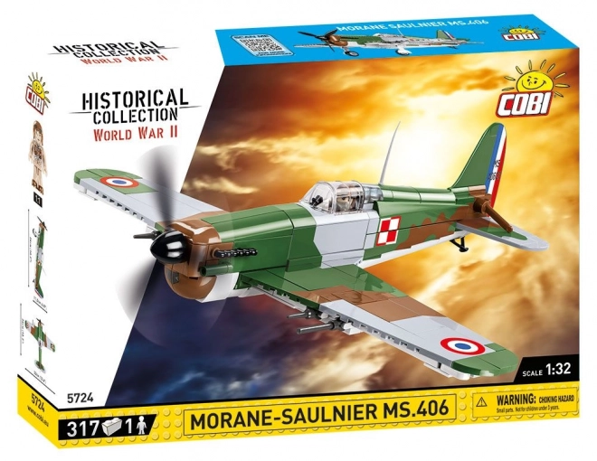 II. Világháborús Morane-Saulnier MS.406 modell