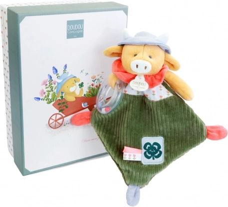 Boricsek Aneth csörgővel 21 cm - Ajándékkészlet Doudou