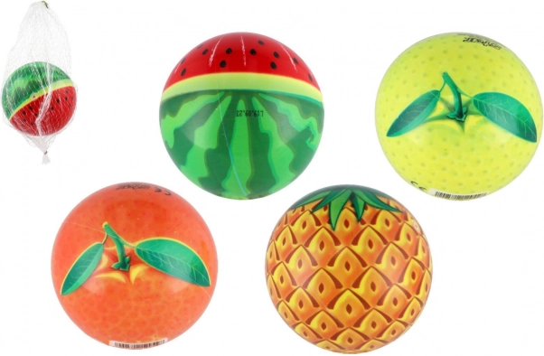 Gyümölcsmintás labda 11 cm hálóban – 4 változat