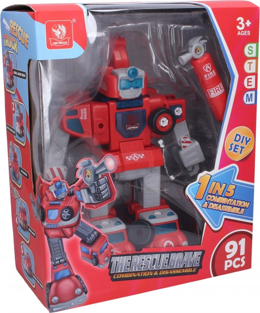 Csavarozható autorobot effektekkel The Rescue Brave 32 cm