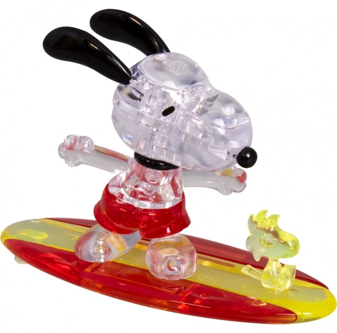 3D kristály puzzle szörföző Snoopy