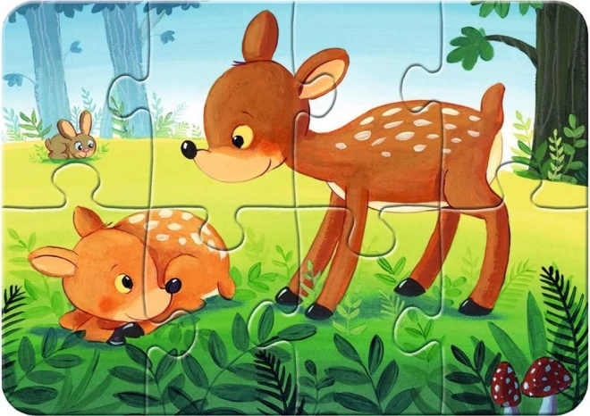 Az első puzzle erdei állatok 4 az 1-ben