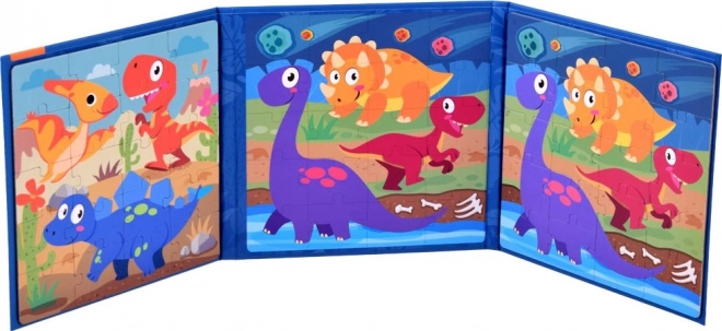 Mágneses Puzzle Könyv Dinoszauruszok