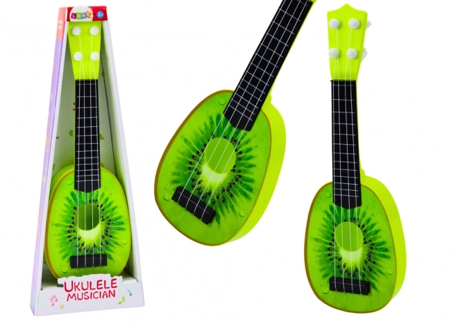 Ukulele gyermekeknek zöld kivi kivitelben