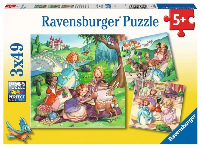 Ravensburger kis hercegnők puzzle 3x49 darab