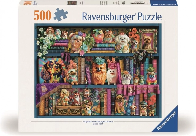 Ravensburger puzzle aranyos porcelán mopszok 500 darabos
