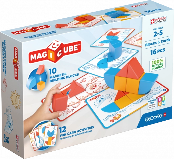 Geomag mágneses építő játék Magicube formák 16 részes