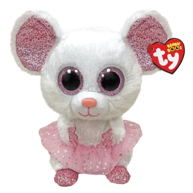 Maskot Ty, fehér balerina - Nina 24 cm