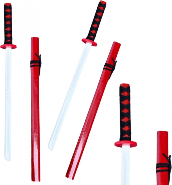 Fa gyakorló katana piros 70 cm