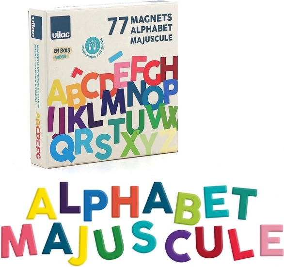 Vilac Fa Mágneses Ábécé Nagybetűk