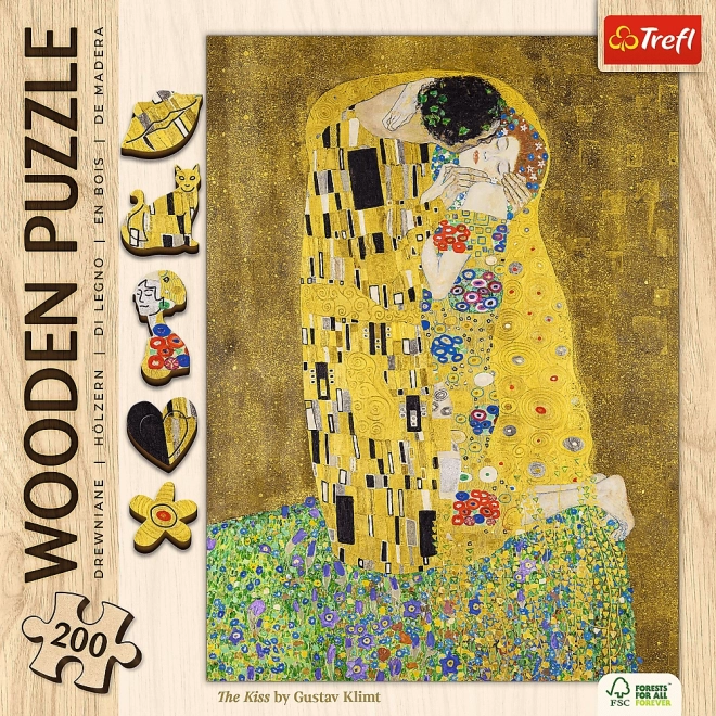 Gustav Klimt Puszta csók 200 db fa puzzle