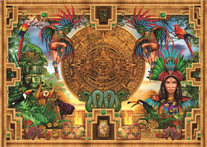 Azteka-Maja kapcsolat puzzle, 2000 db-os