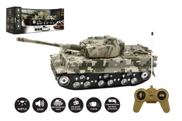 Rc tank tiger i 25 cm hanggal és fénnyel
