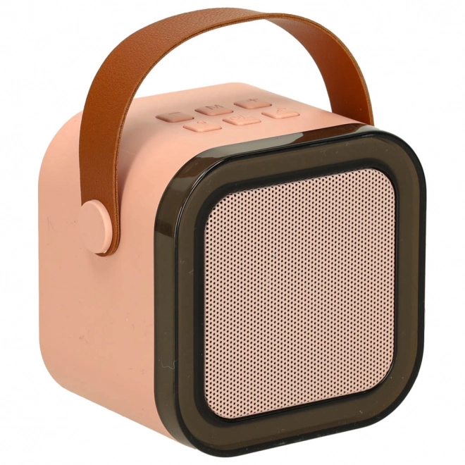 Rózsaszín bluetooth karaoke szett mikrofonnal és hordozható hangszóróval