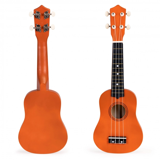 Gyerekeknek szánt fa ukulele 4 nylon húrral