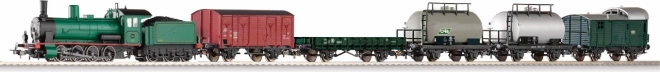 Kezdőkészlet tehervonattal Rh 71 (G 7.1) SNCB gőzmozdonnyal, H0 méretarány