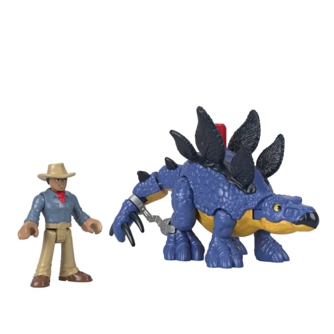 Imaginext Jurassic World Stegosaurus és Dr. Grant játékfigura készlet