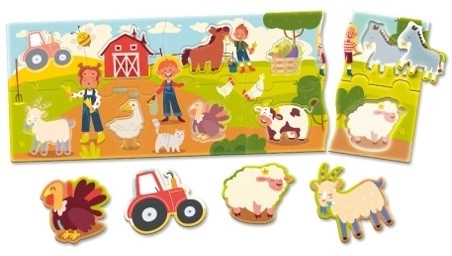 Carotina Baby Panoráma Puzzle - Farm