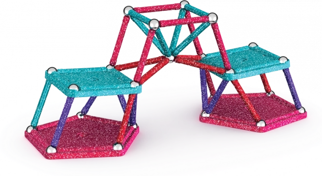 Geomag glitter újrahasznosított 60 darabos készlet