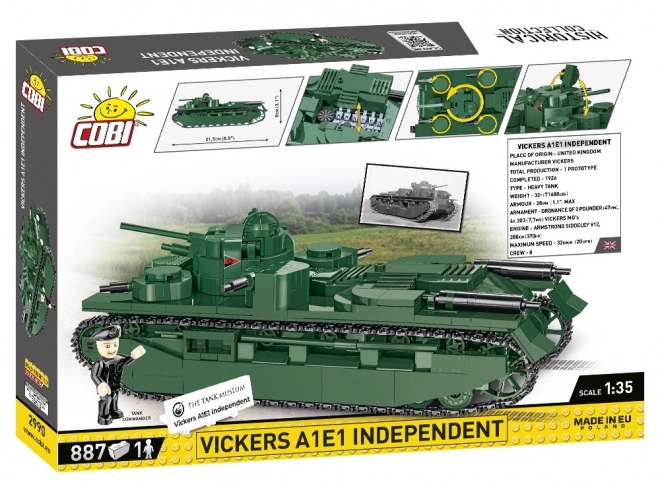 cobi nagy háborús Vickers tank modell