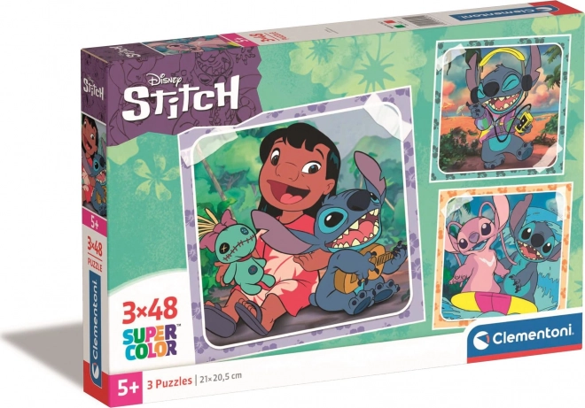 Stitch puzzle 3x48 darabos