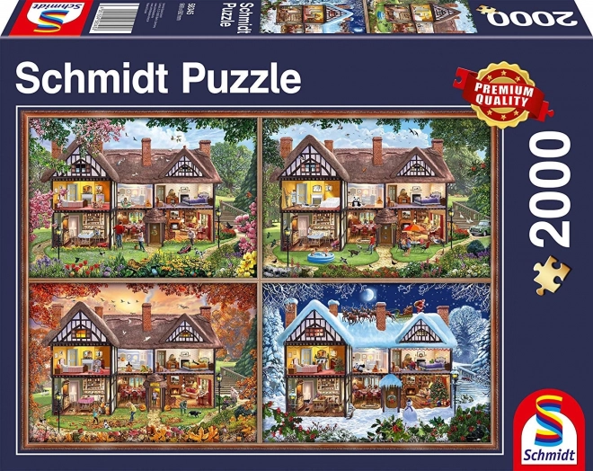 Schmidt négy évszak házikó puzzle 2000 darabos