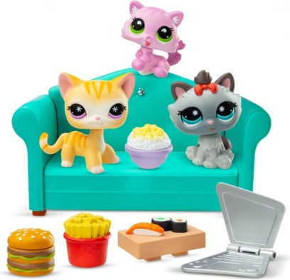 Littlest Pet Shop Vacsora játékkészlet 3 figurával