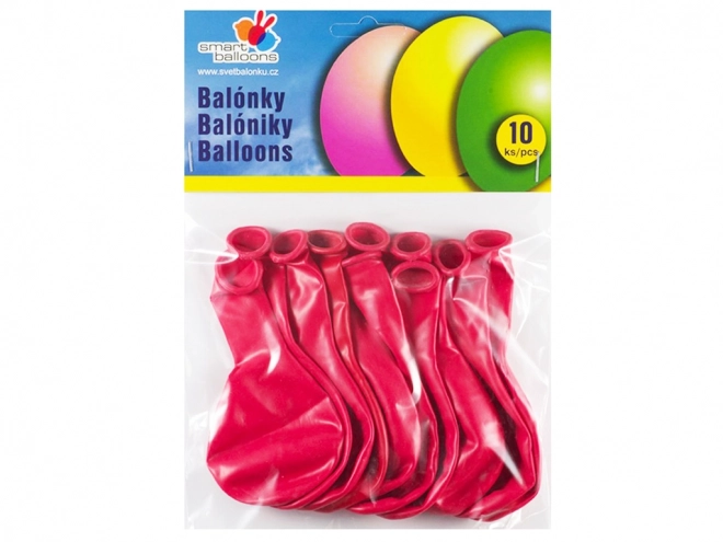 Piros lufik felfújható 26 cm - készlet 10 darab