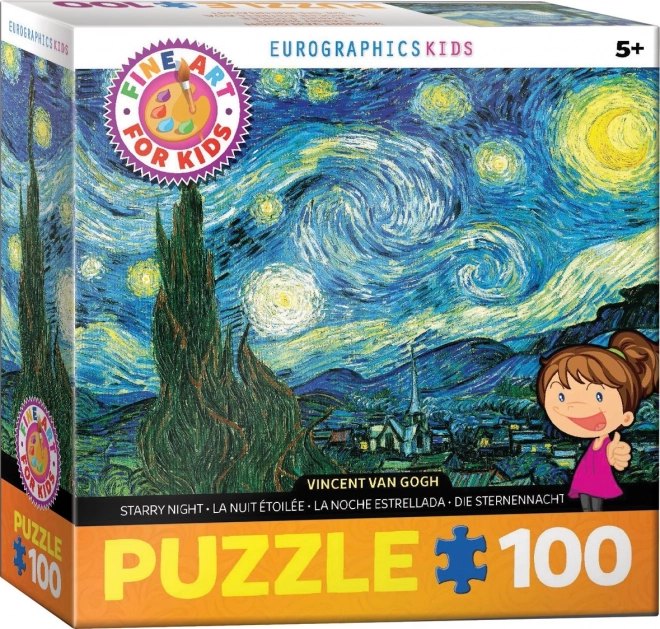 Csillagos éj puzzle gyerekeknek 100 darabos