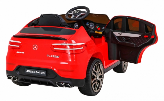 Mercedes Benz GLC63S gyerekeknek Piros + távvezérlés + 4x4 meghajtás + MP3 LED + EVA + lassú indítás