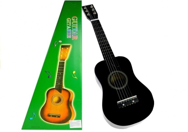 Fekete klasszikus fa gitár kostkával