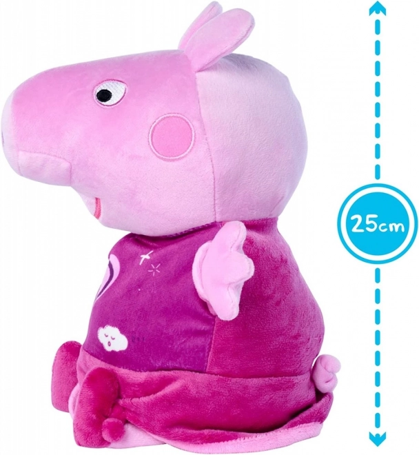 Peppa malac 2 az 1-ben plüss altató, zenélő + világító, rózsaszín, 25 cm