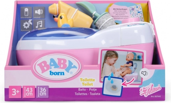 BABY born interaktív gyerek WC hangokkal és vizes meglepetéssel
