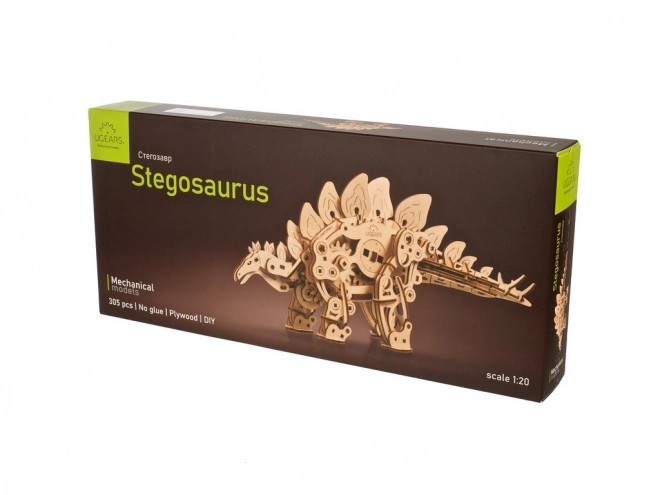 Ugears 3D fa mechanikus puzzle Stegosaurus