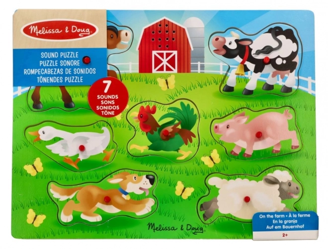 Hangos puzzle gyerekeknek: Farm állatok