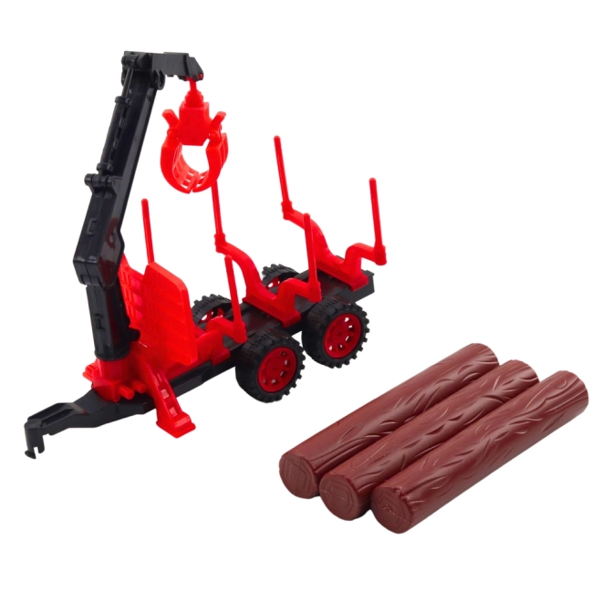 Traktor utánfutóval HDS daruval