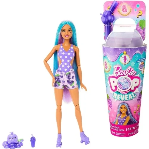 Barbie Pop Reveal gyümölcsleves baba - lila