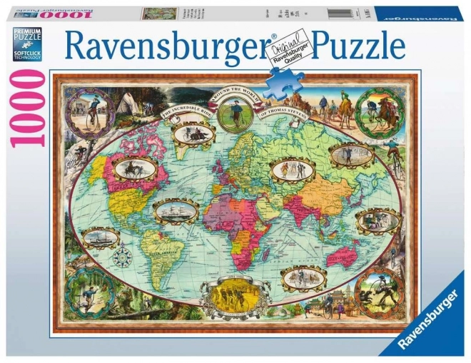 Ravensburger kerékpáros világkörüli puzzle - 1000 darab