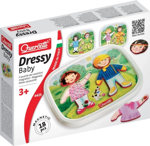 Mágneses öltöztetős kirakó QUERCETTI Dressy Baby