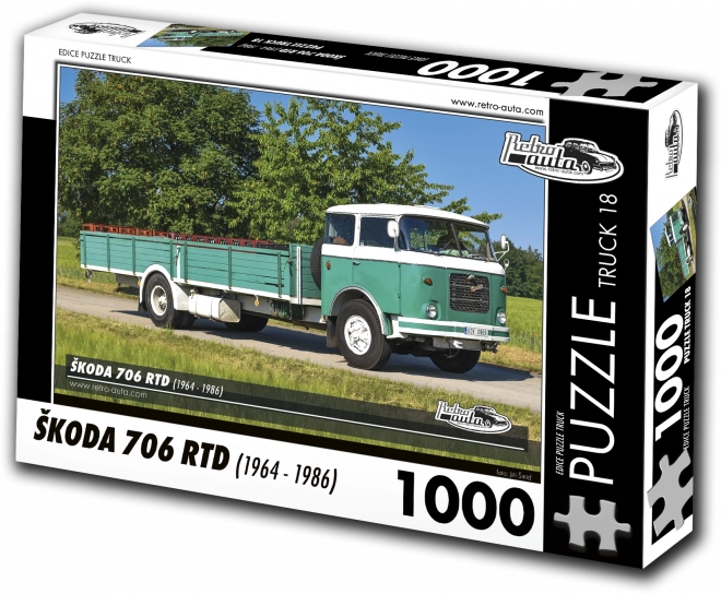 Retro-autók puzzle teherautó Skoda 706 RTD