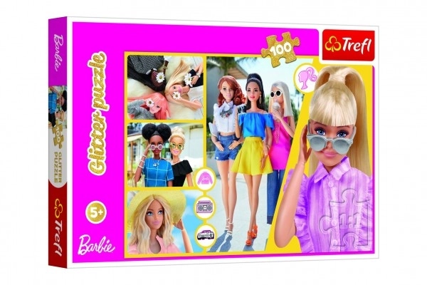 Trefi Barbie csillogó puzzle 100 darabos