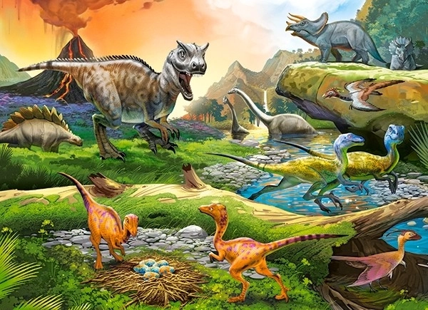 dinoszauruszok világa 100 darabos puzzle