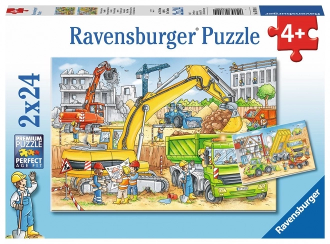 Ravensburger építkezés puzzle 2x24 darab